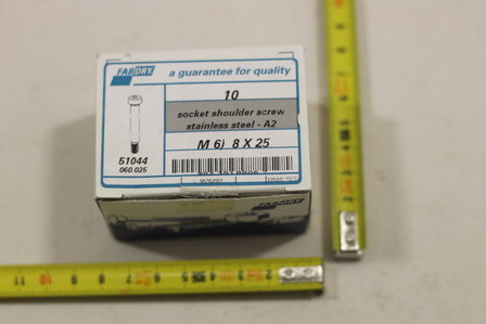 Fabory socket shoulder screw edelstahl 51044 060.025 M6 8x25